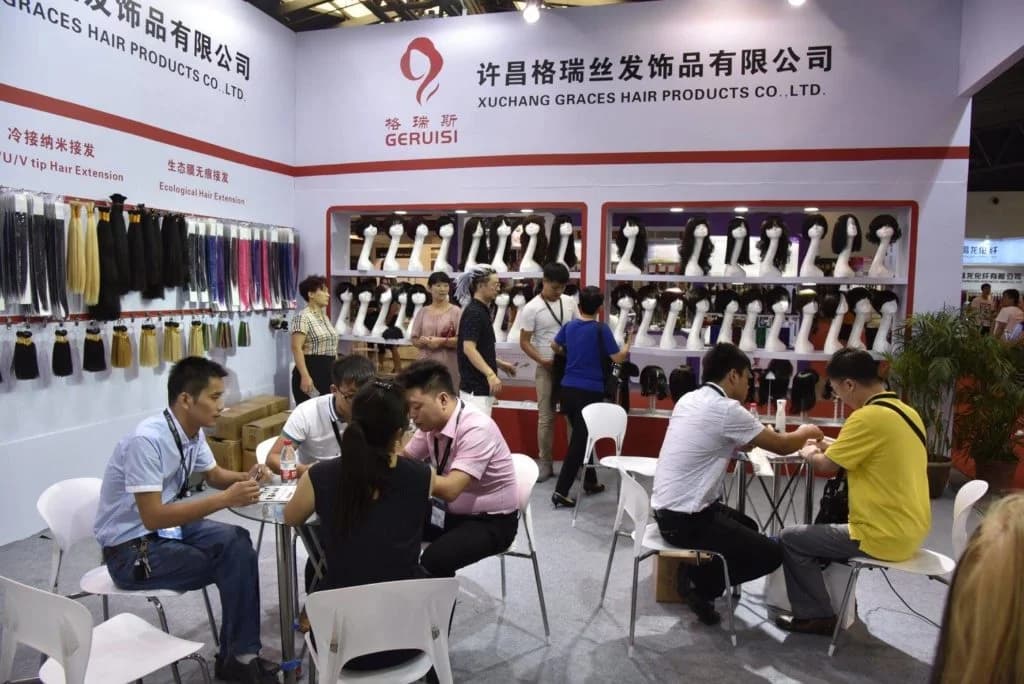 Main exhibition floor with attendees and booths